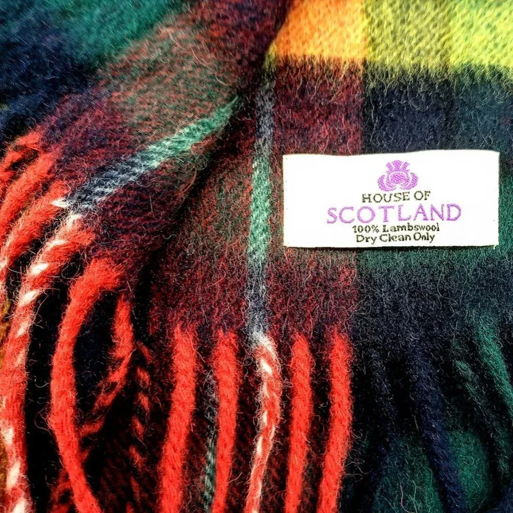 House of Scotland 100% Lambswool Fringed Scarf